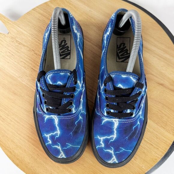 Vans Authentic Lightening Storm Low Top Sneakers Blue 6.5 Men 8 Women - Picture 4 of 10